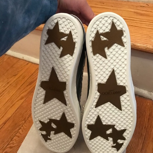 Jimmy choo Metallic Leather Logo Sneakers 7 - Picture 7 of 10